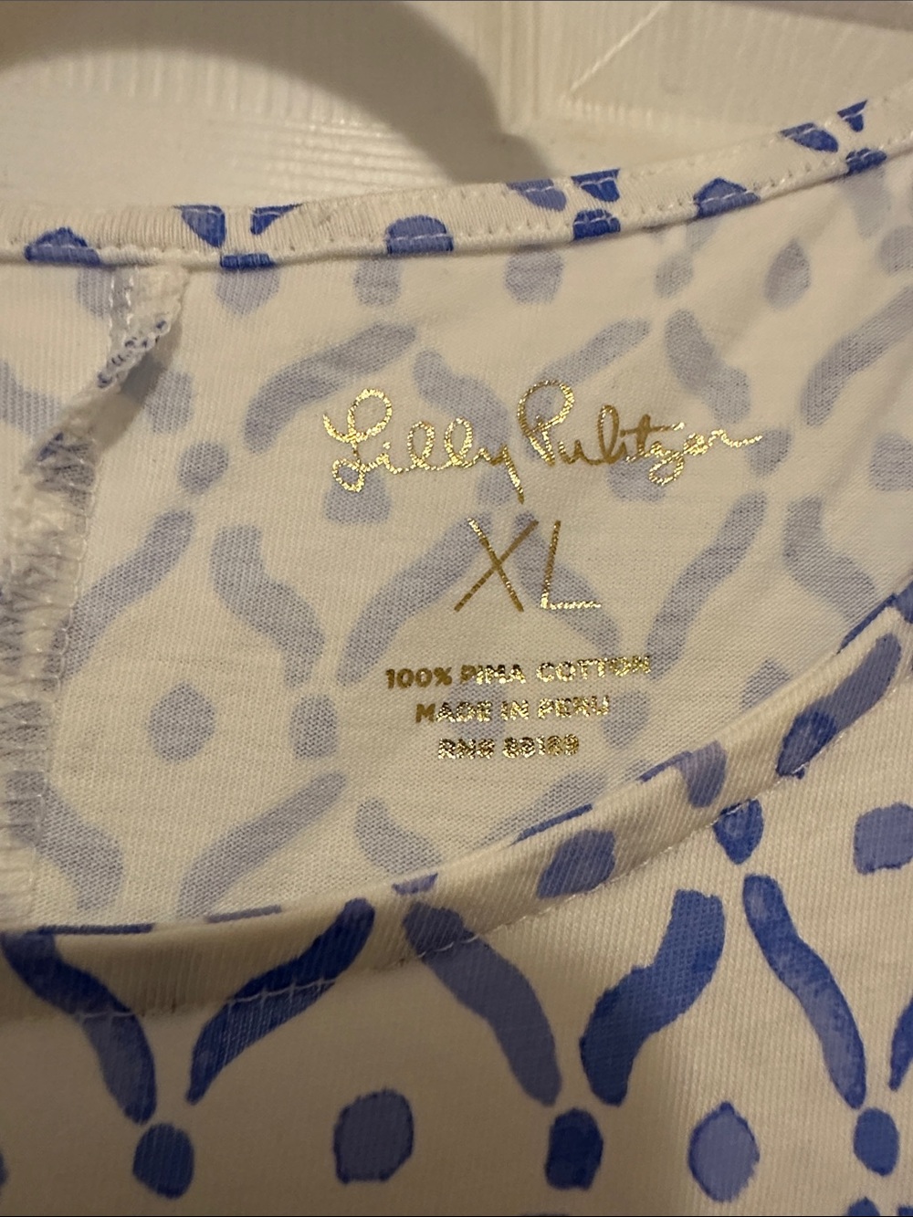Lilly Pulitzer vacation dress with Blue, Aqua & Pink Border white background - Picture 5 of 6